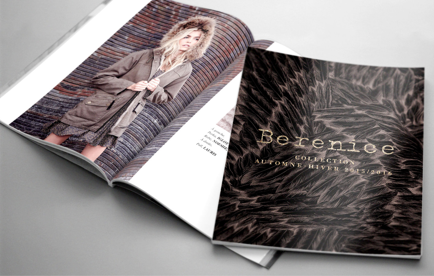 Lookbook ouvert et fermé avec vue sur la couverture Lookbook ouvert et fermé avec vue sur la couverture