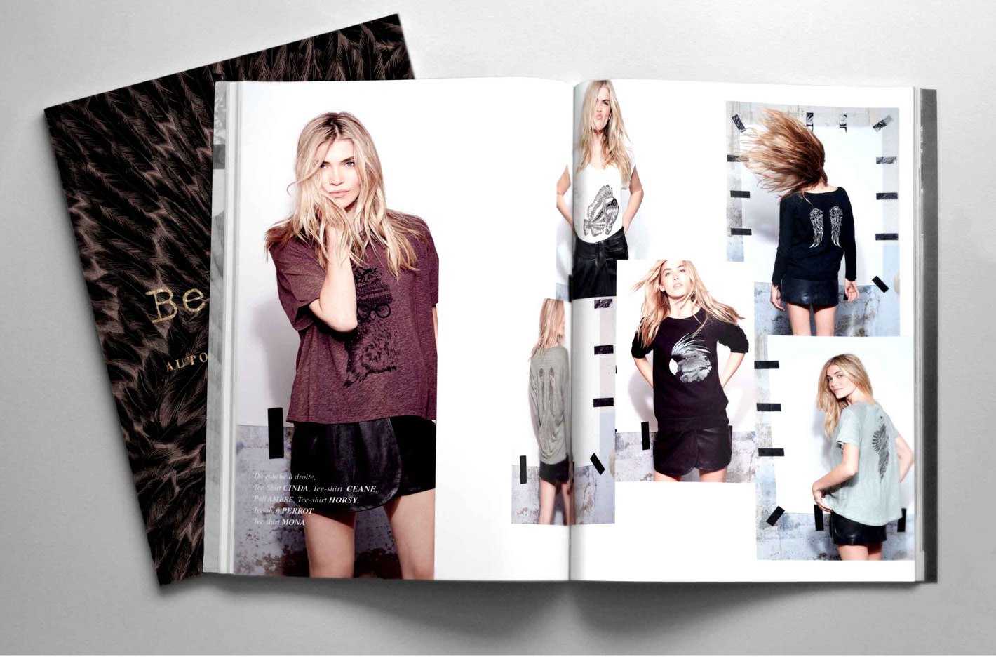 Magazine ouvert sur double page Magazine ouvert sur double page