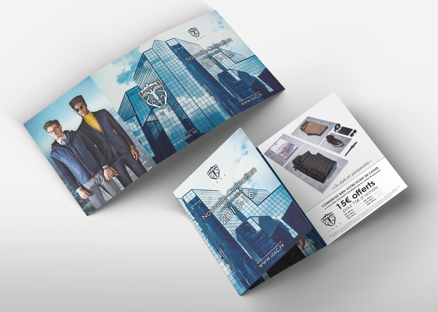 Faces extérieures et intérieures de la Pochette Izac