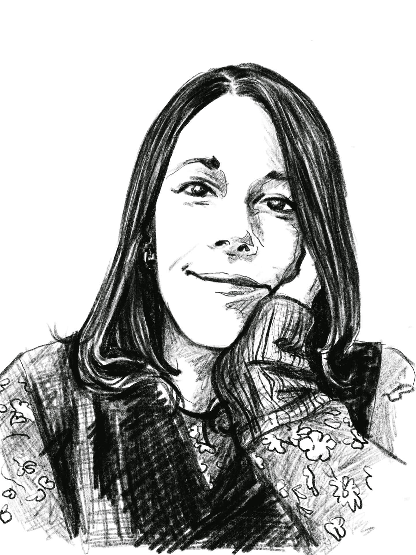 Portrait dessiné de Carine Portrait dessiné de Carine